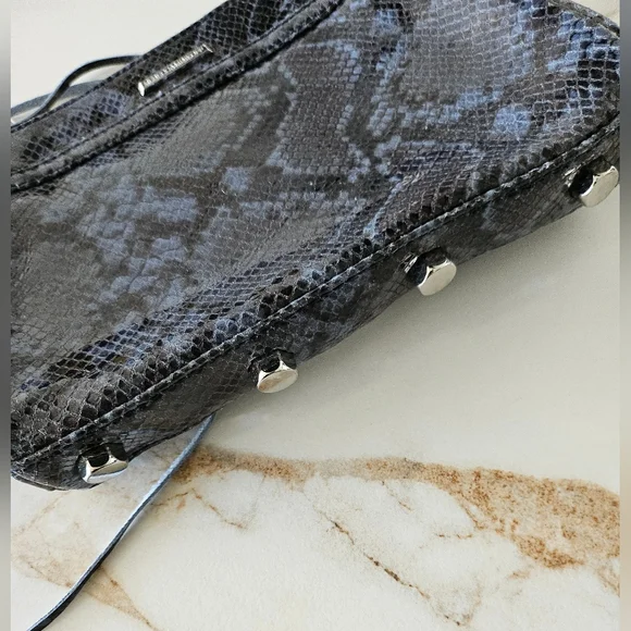 Rebecca Minkoff Sunday Blue Snake Mini Bag Leather - Picture 7 of 16